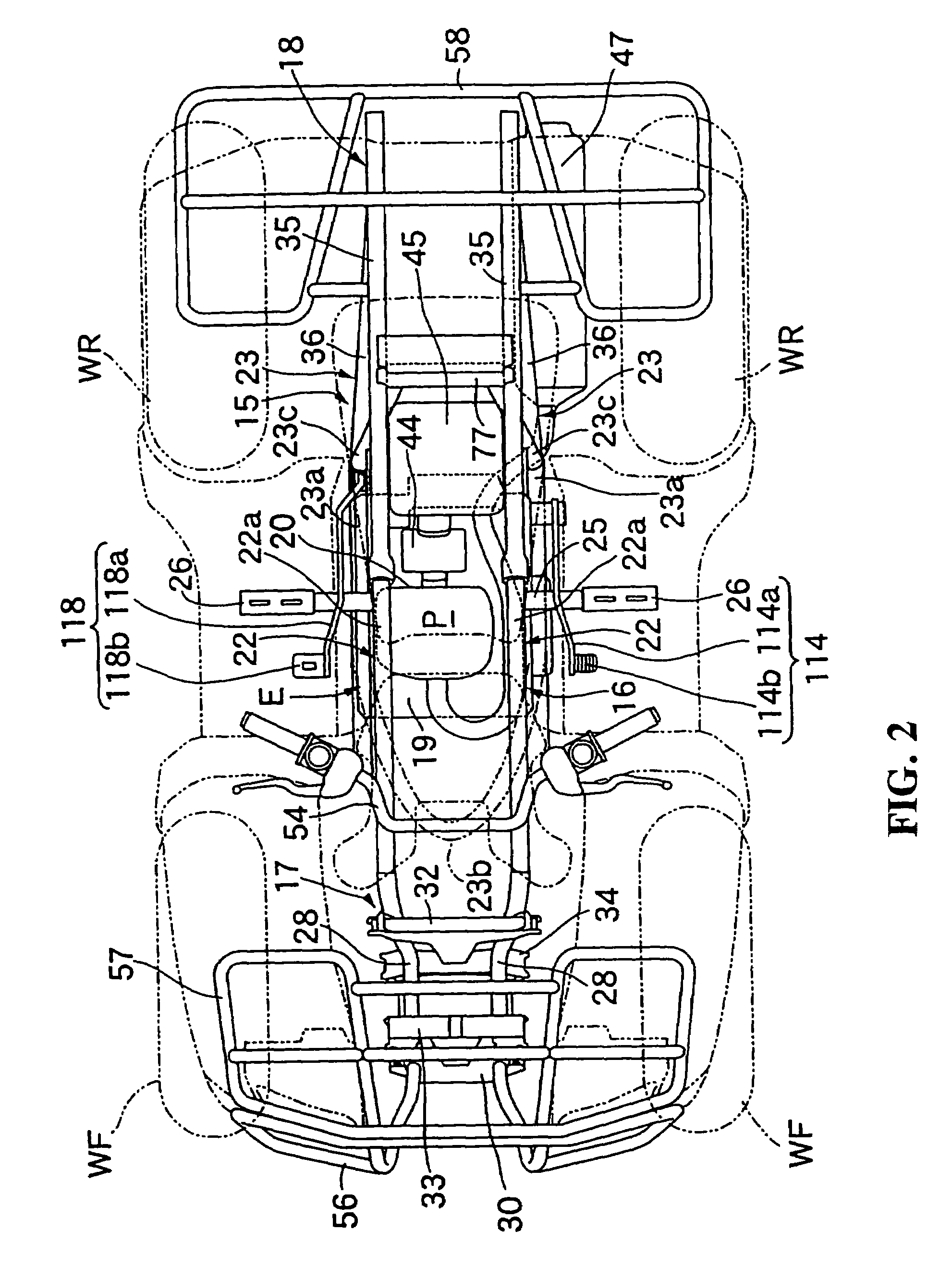 Cover structure for buggy vehicle