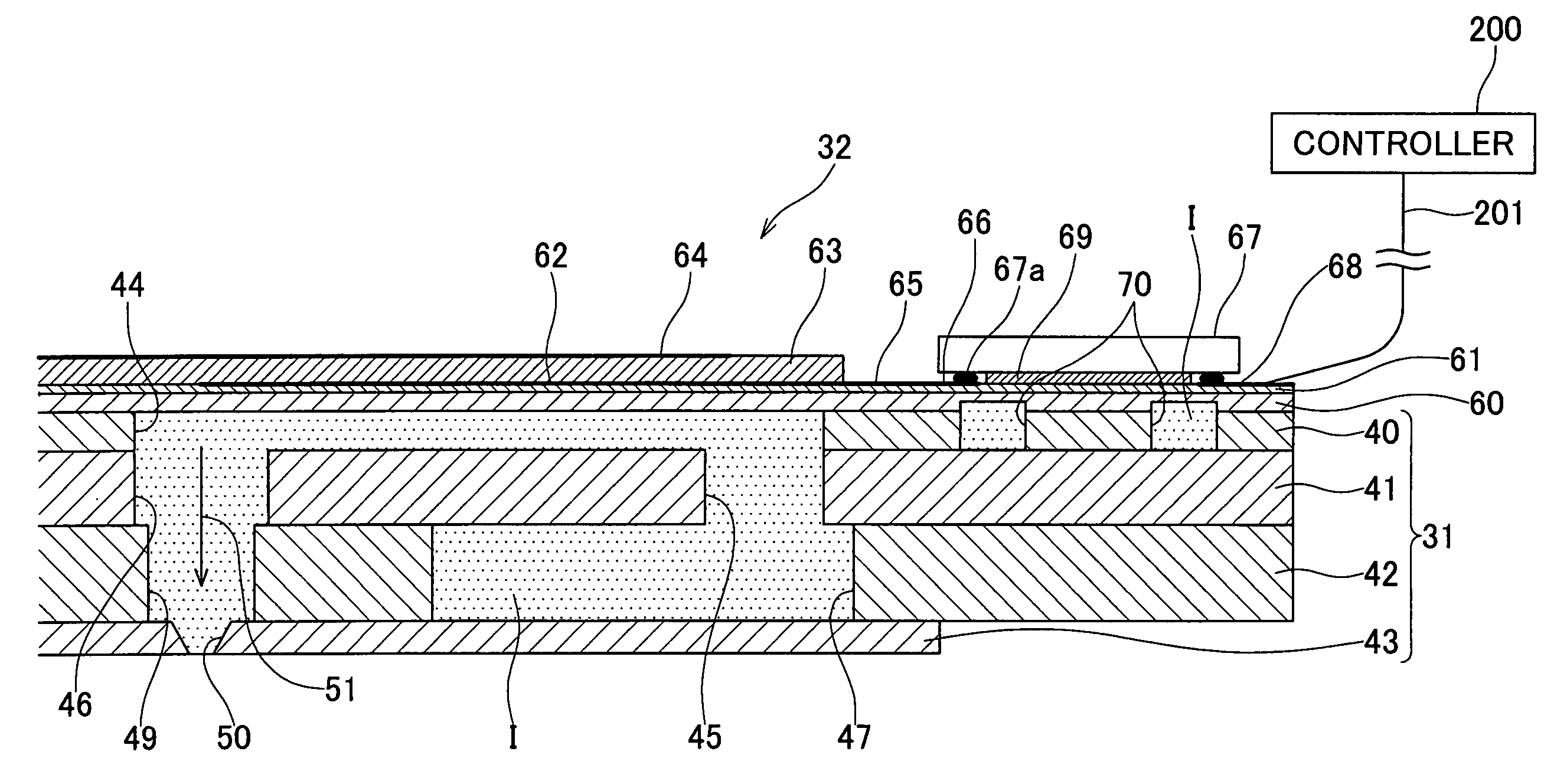 Substrate mounted with electronic element thereon and liquid ejection head including the substrate