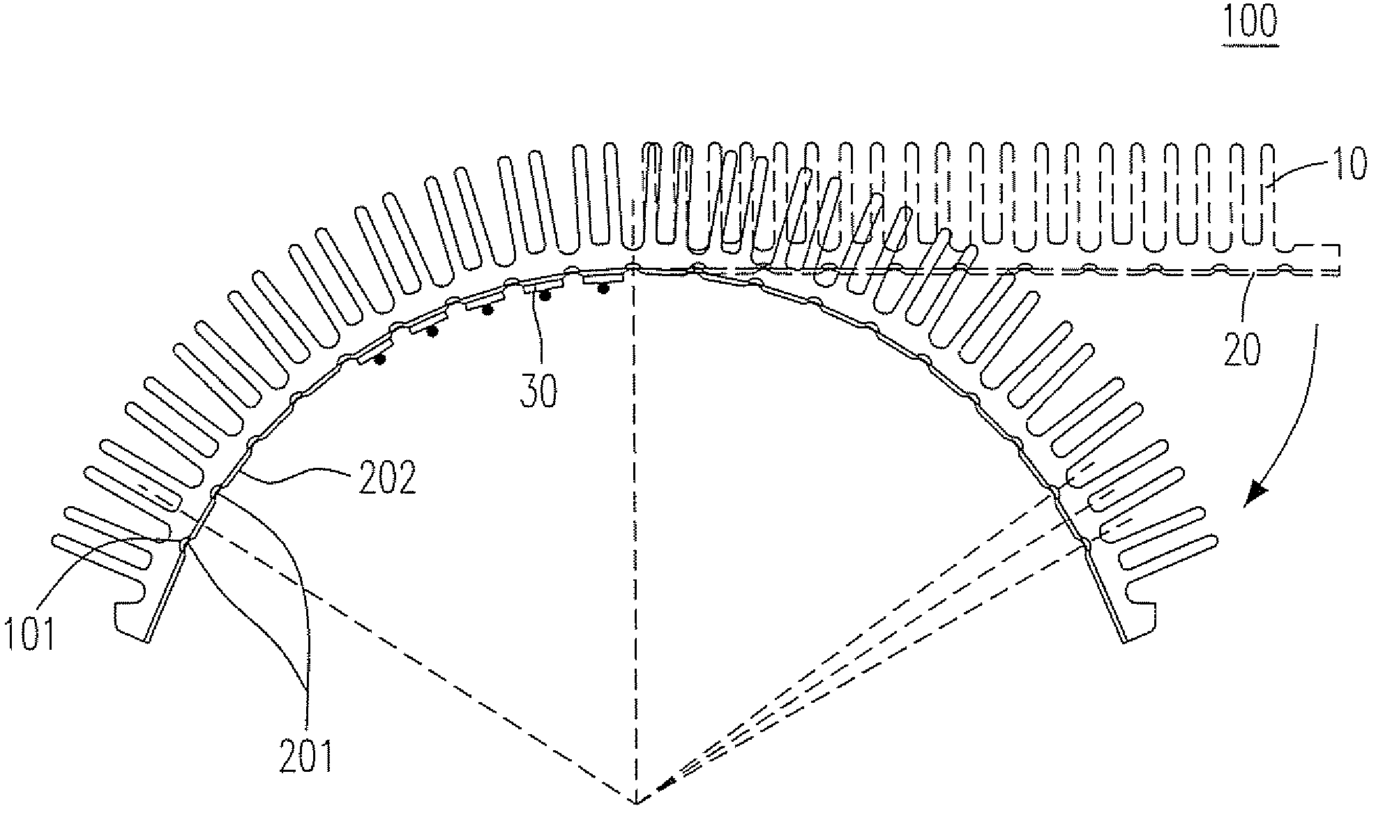 Flexible circuit board with heat sink