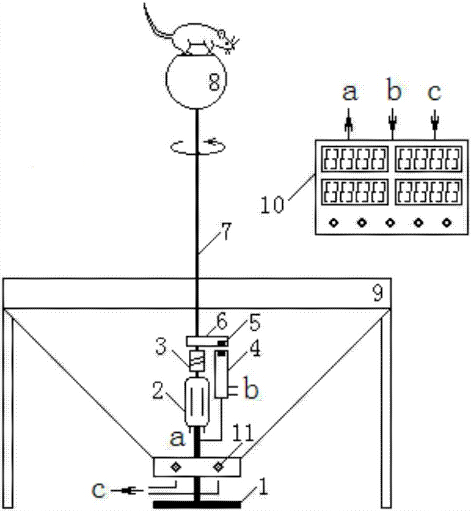 Rotary diving platform experimental device capable of automatically recording and with variable speeds