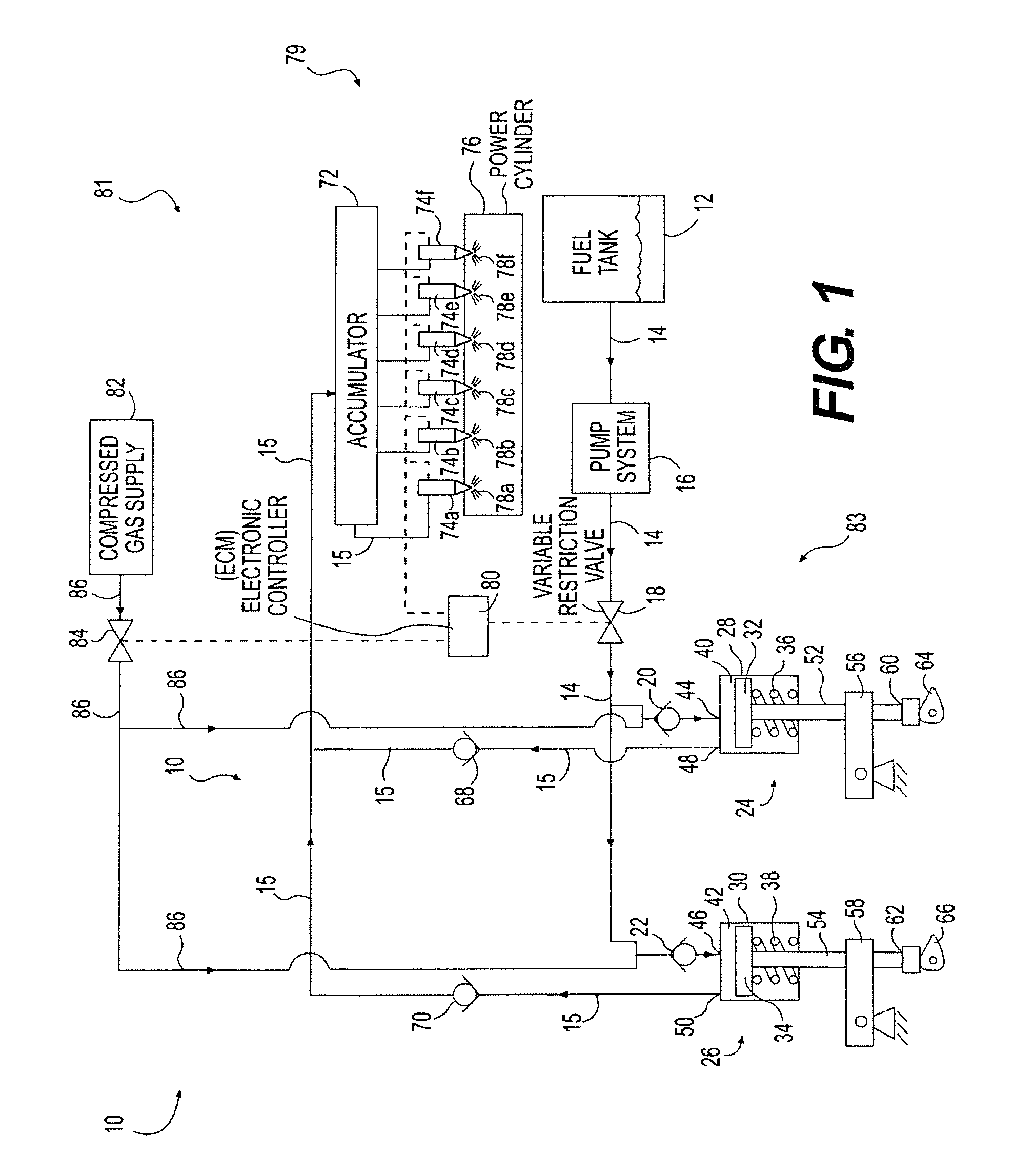 High pressure common rail fuel system with gas injection