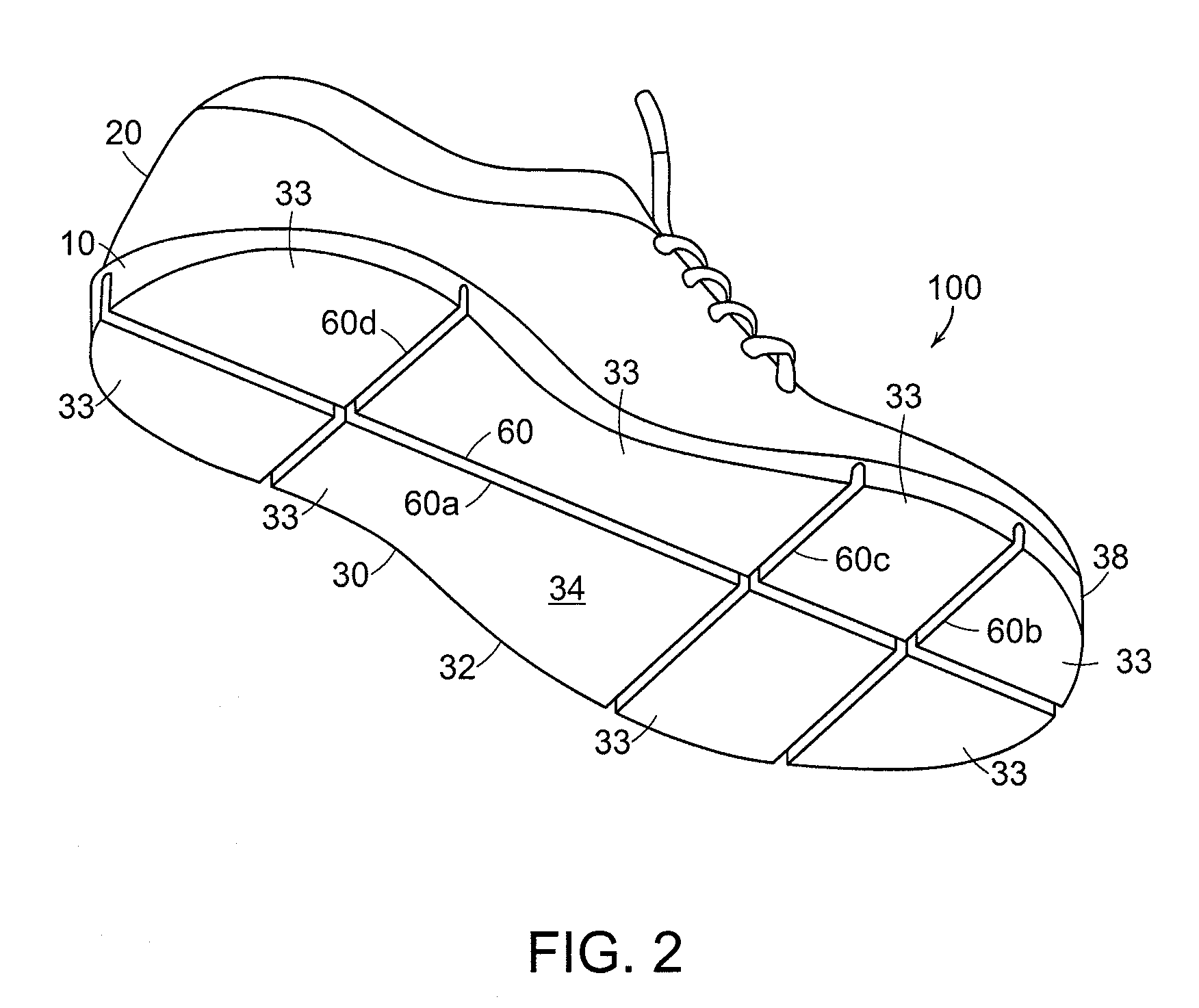 Channeled sole for an article of footwear