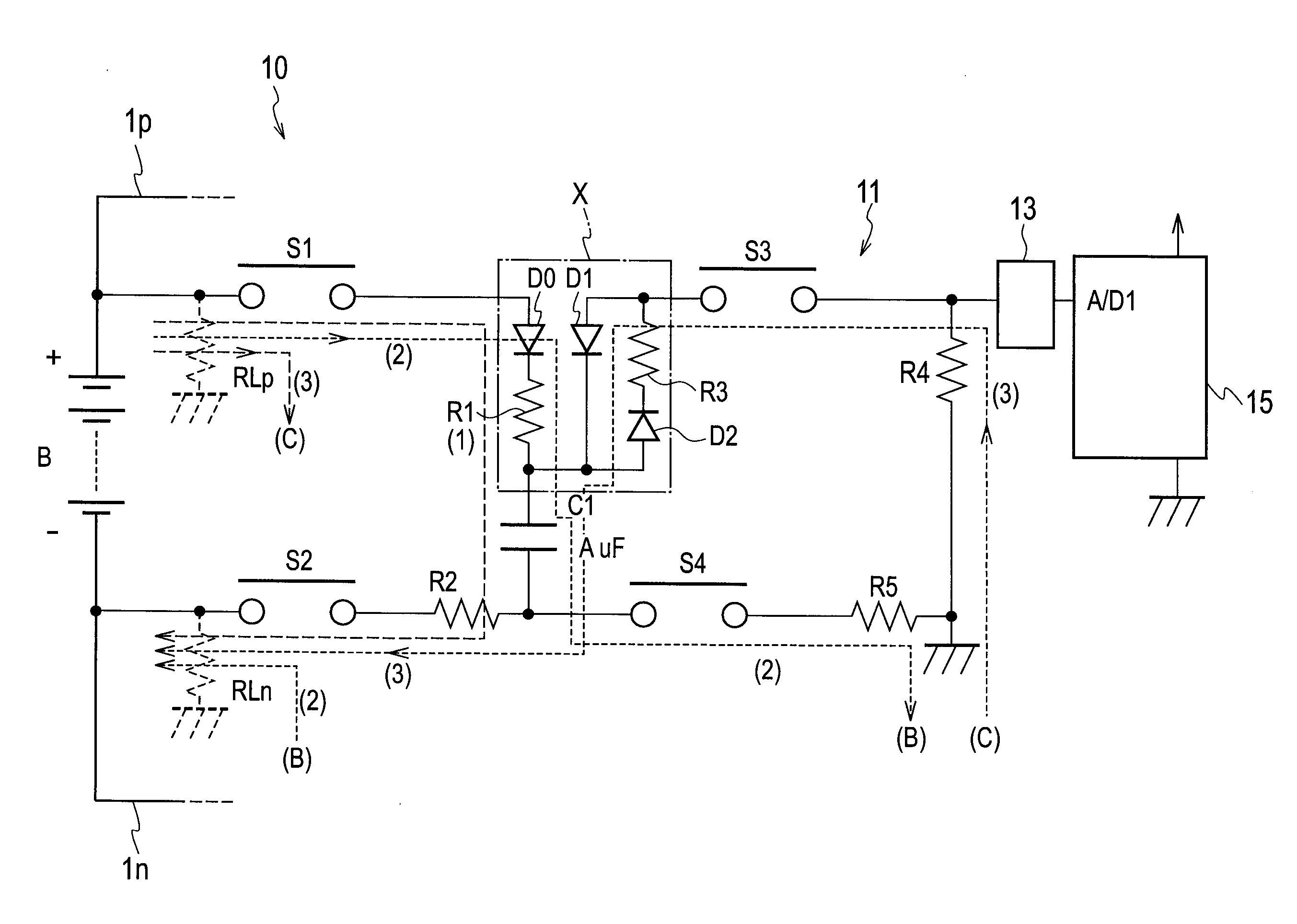 Insulating state detection unit having failure detector