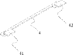 Cavity radio frequency device and fly bar thereof for capacitive cross coupling