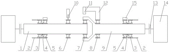 Testing method of simultaneous rotation of inner and outer rings of cylindrical roller bearing