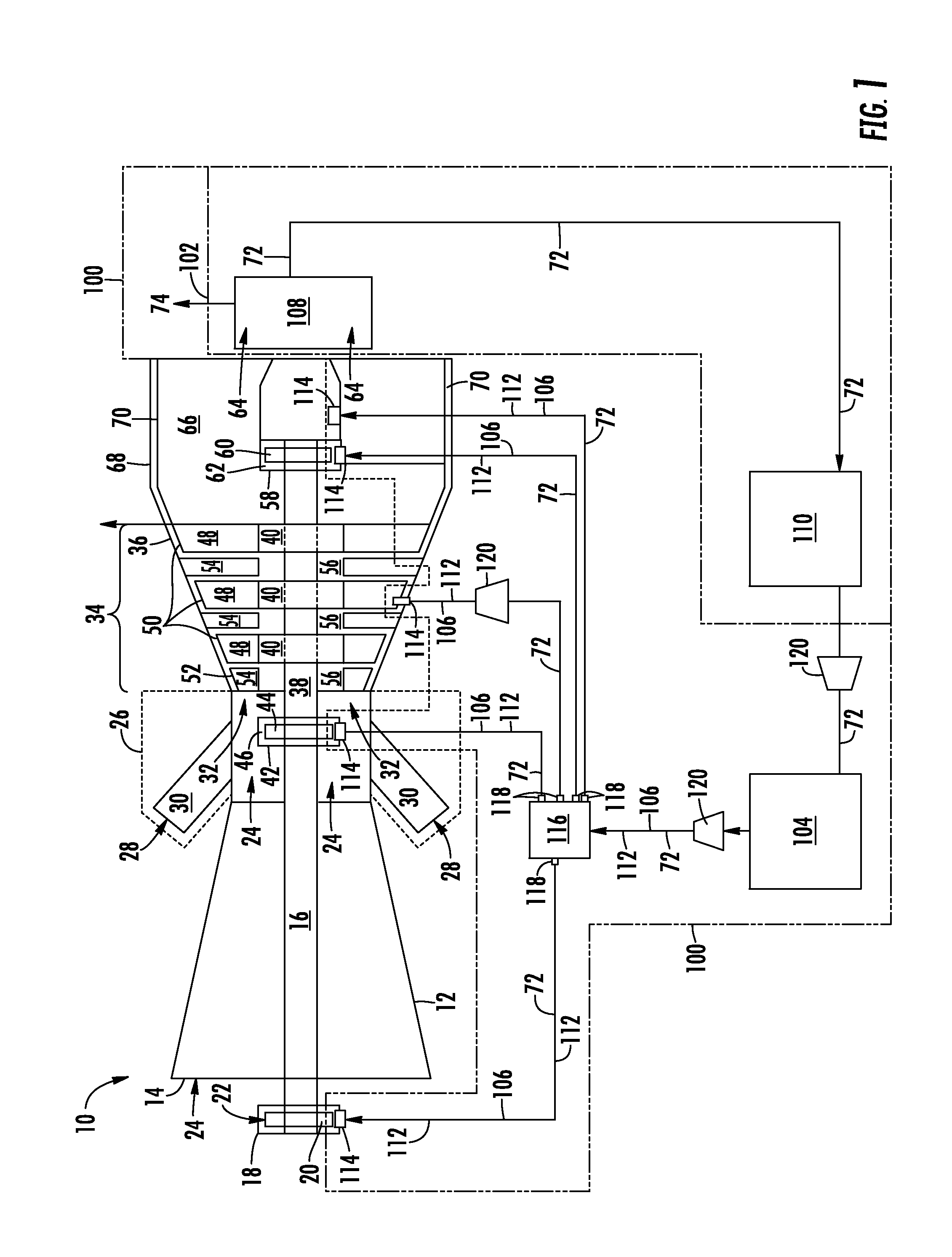 System and method for cooling a gas turbine with an exhaust gas provided by the gas turbine