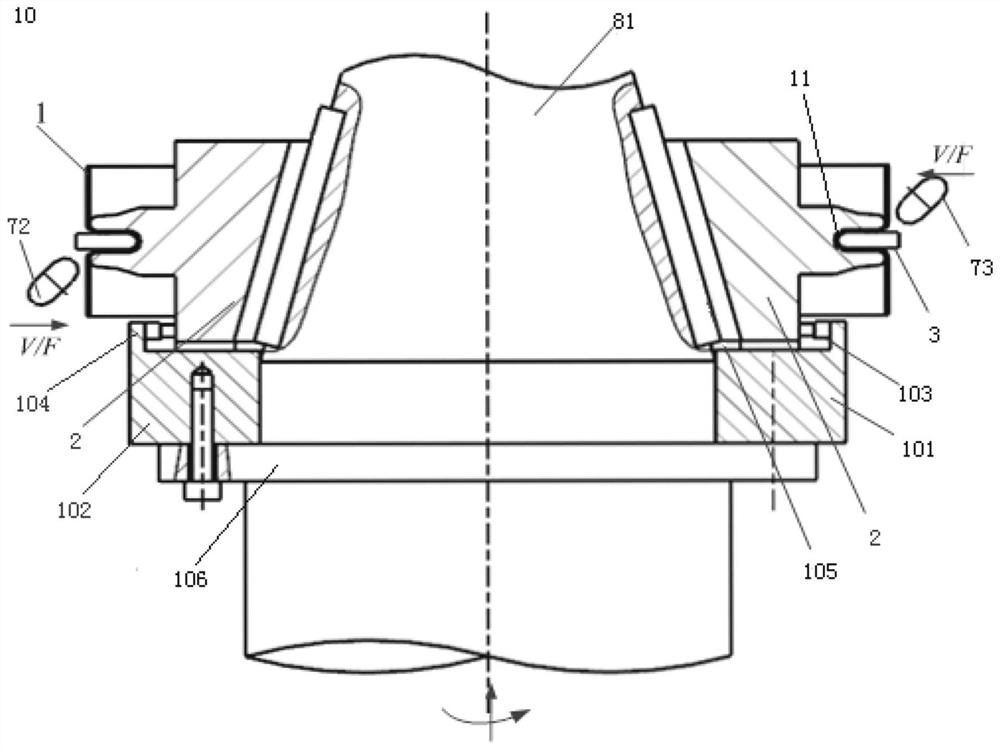 Spinning forming method and spinning device for W-shaped metal sealing ring