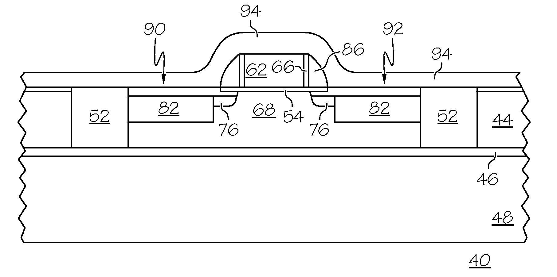 Stressed field effect transistor and methods for its fabrication