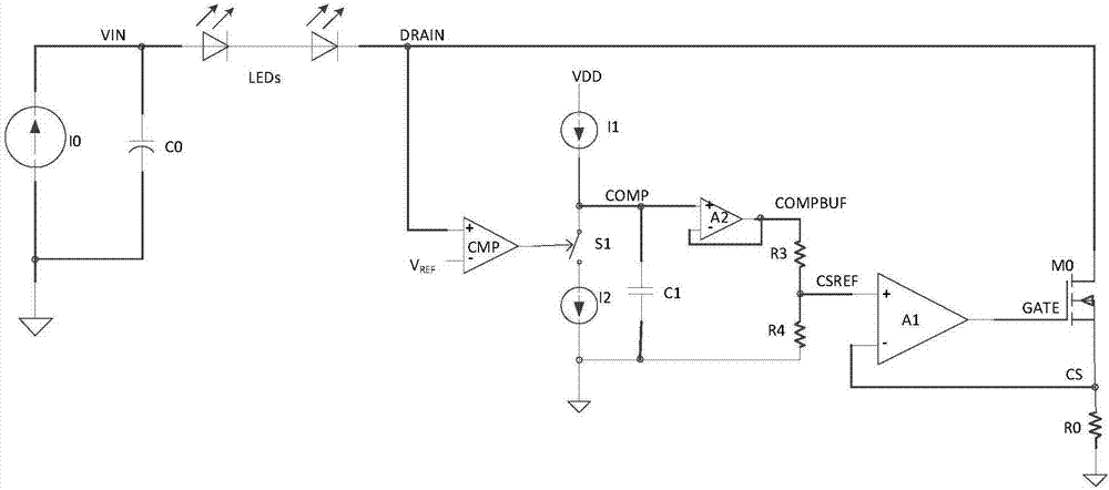 Controller, control chip and control method of double-LED drive system