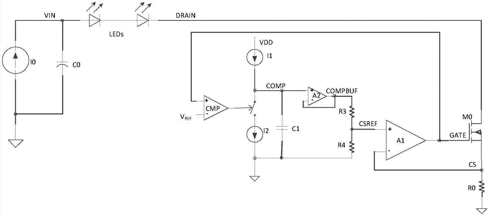 Controller, control chip and control method of double-LED drive system