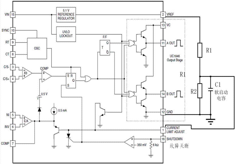 Single-particle transient effect resistance circuit for SCR pulse width modulator