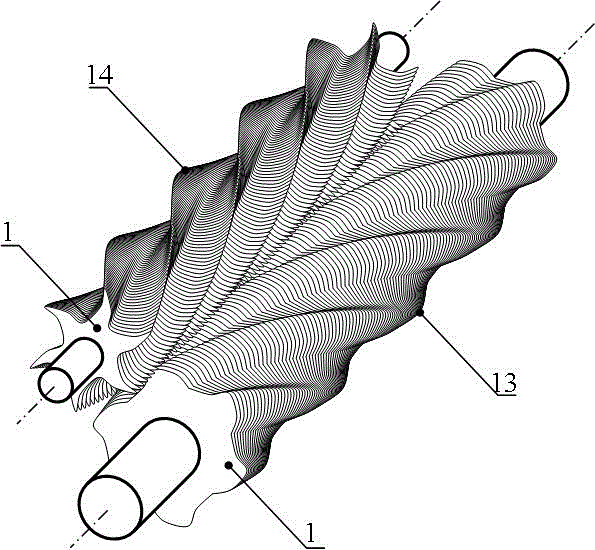 Compressor for combined screw rod