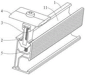 A solar panel fastening device