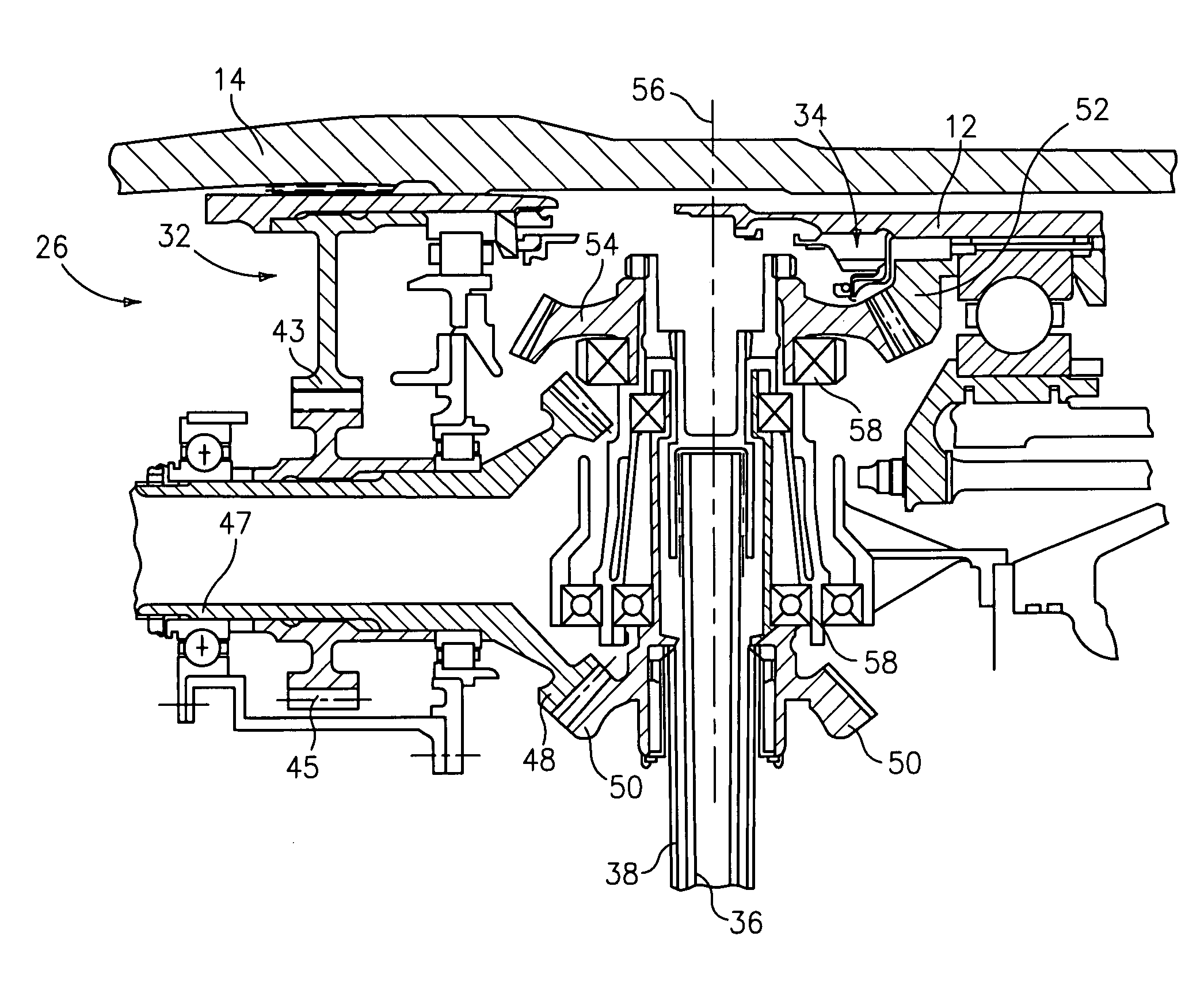 Apparatus for driving an accessory gearbox in a gas turbine engine