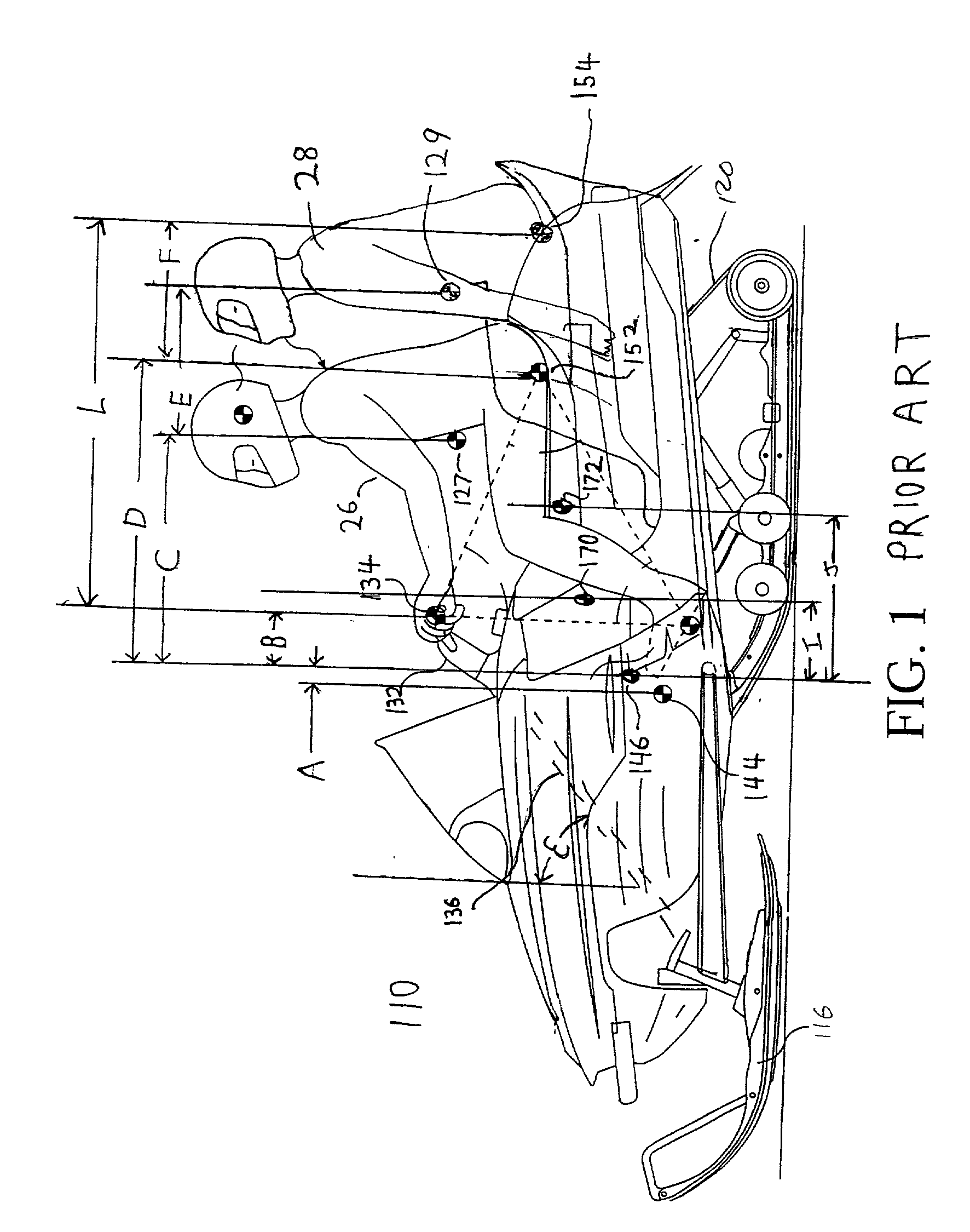 Snowmobile rider positioning