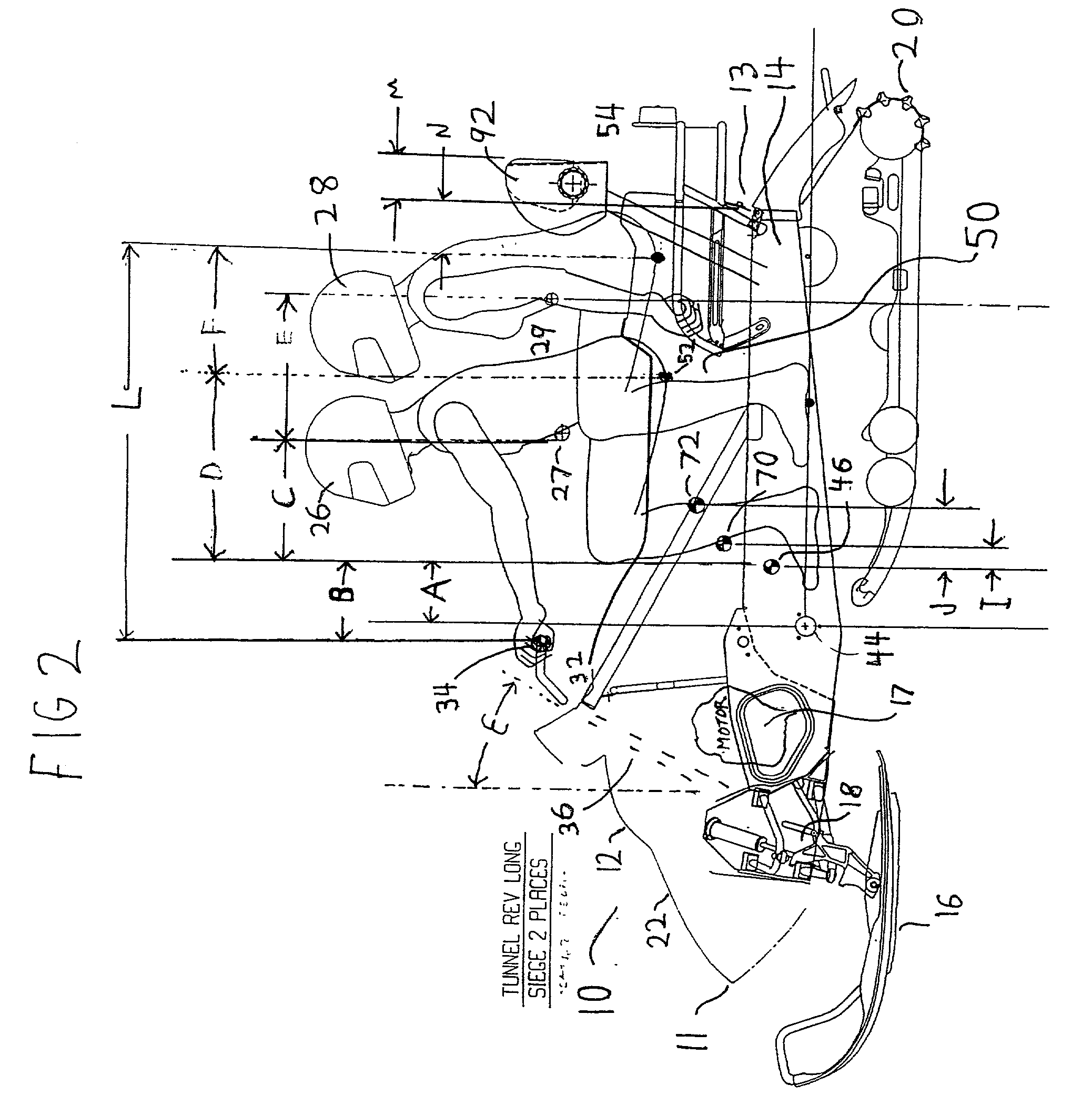 Snowmobile rider positioning