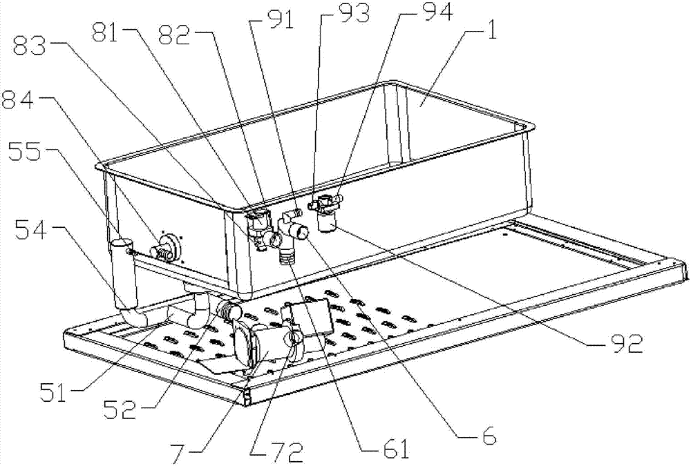 A kind of inlet and outlet system for medical ultrasonic cleaning machine