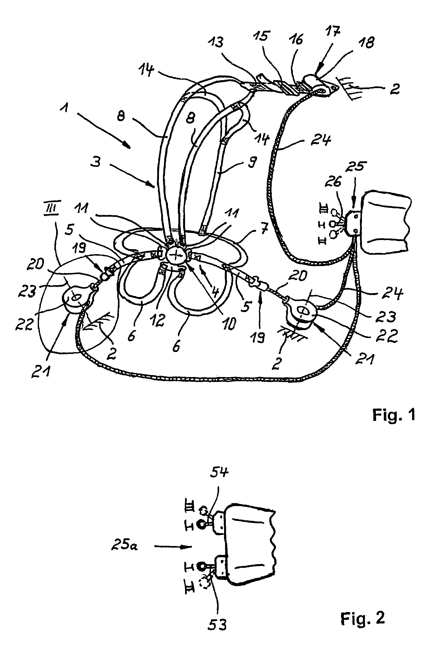 Position securing system for restraining an occupant in land and aeronautical vehicles