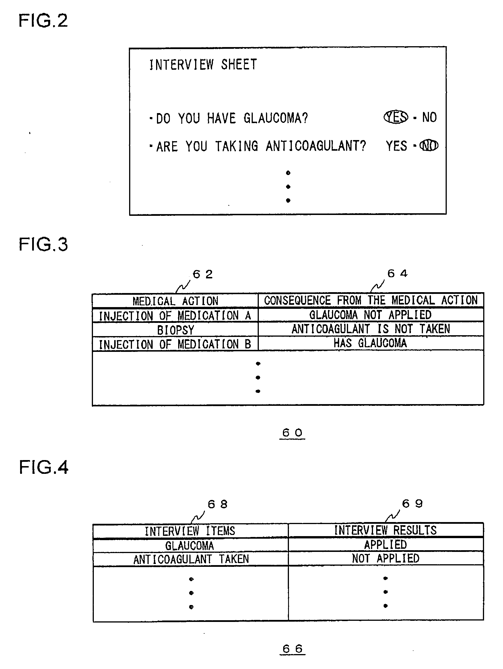 Medical information management apparatus for managing interview sheet data