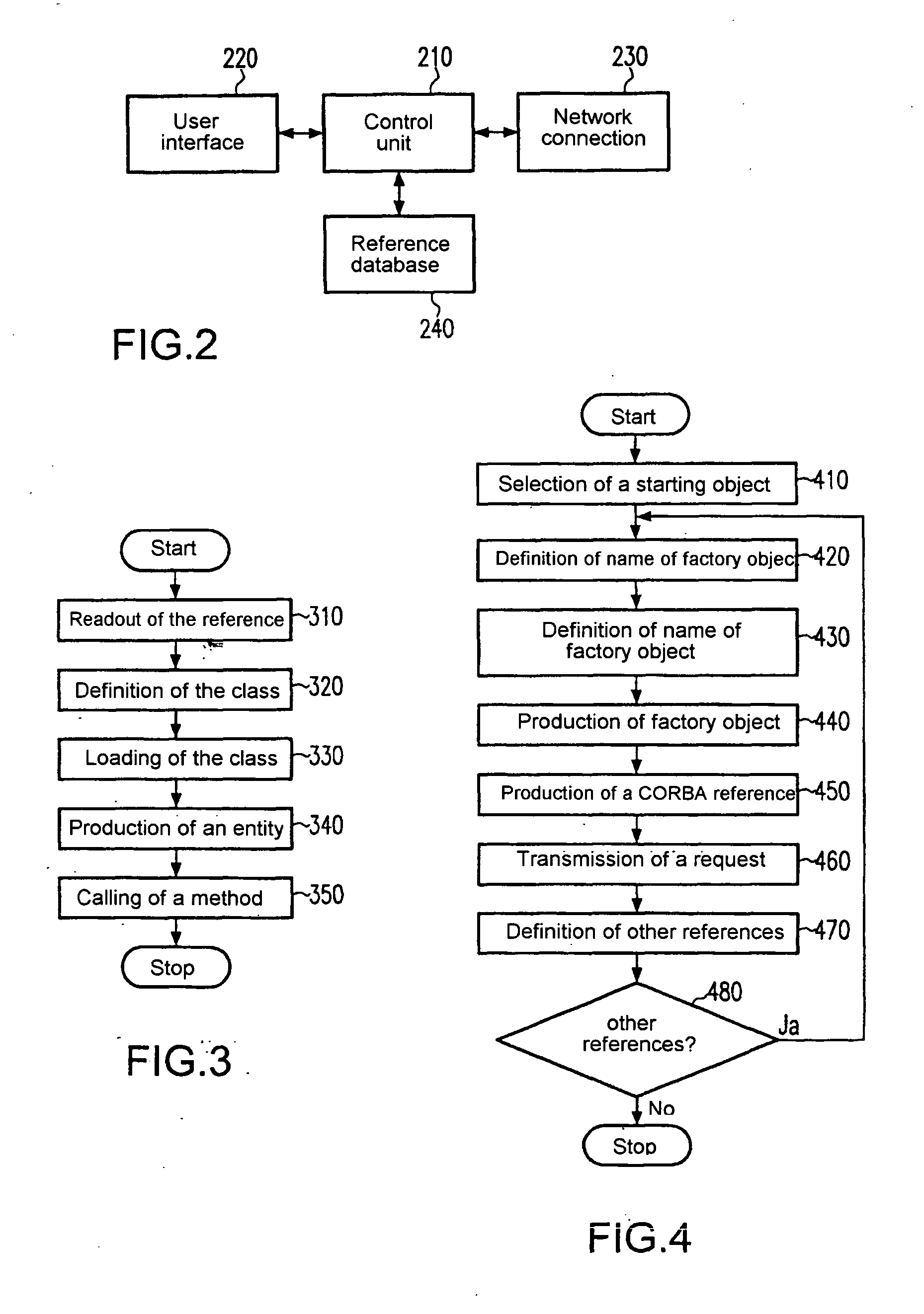 Persistent storage of network management data using object references