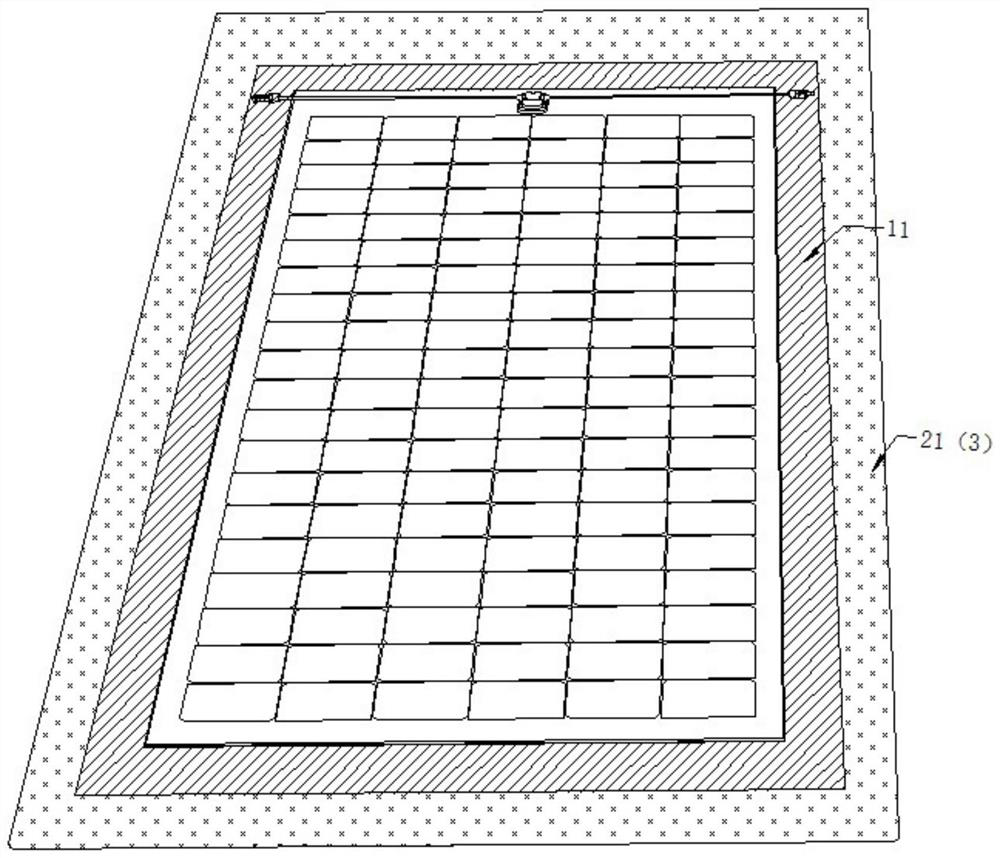 Flexible photovoltaic module integrated structure and system and installation method of system