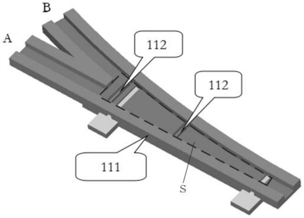 Pipe gallery transportation rail translation type turnout