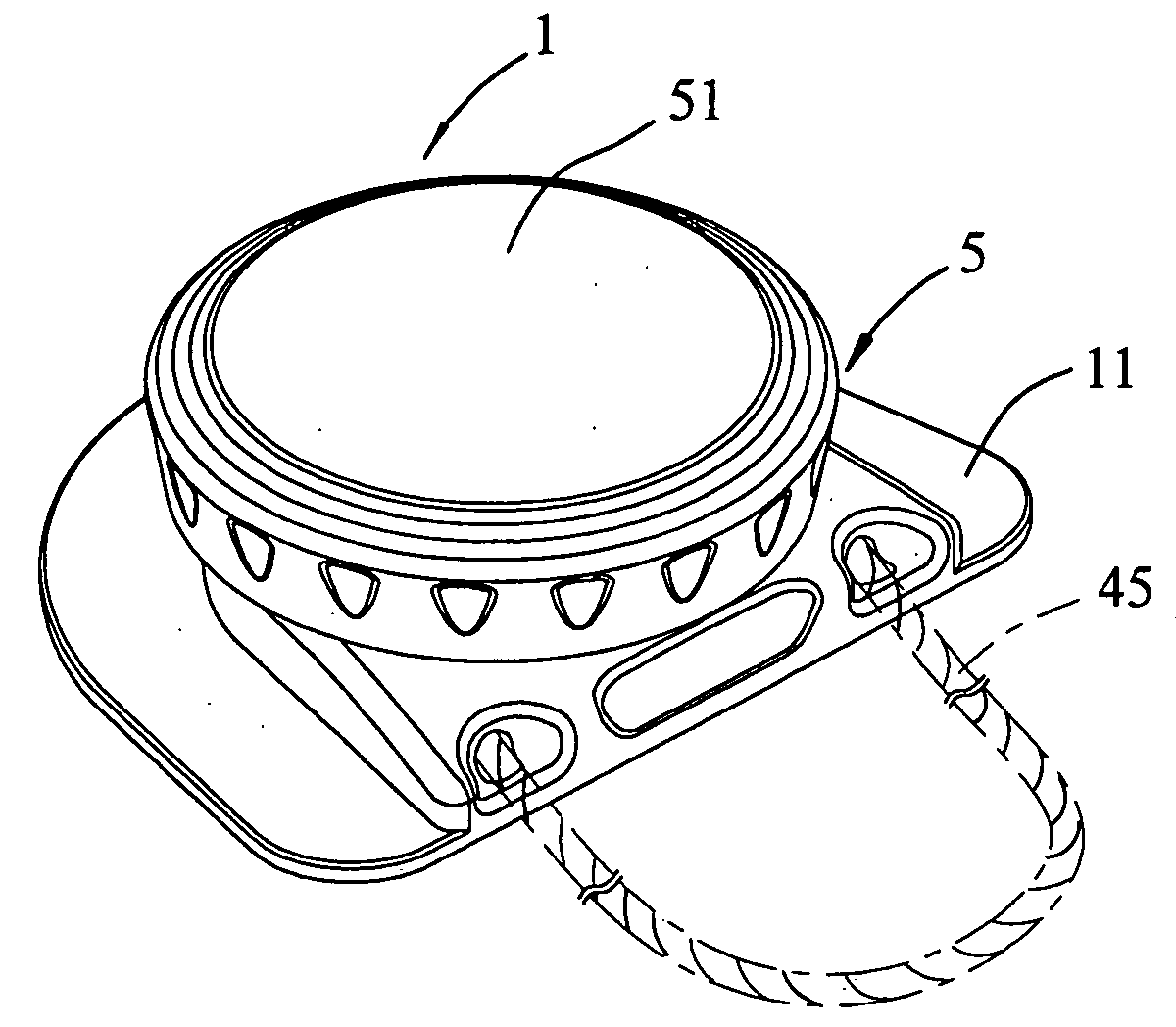 String securing device