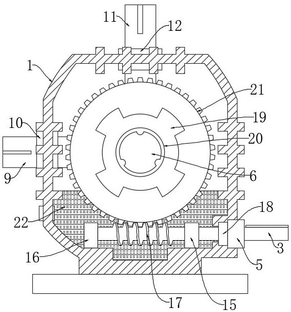 Speed reduction worm gear device for agricultural machine gear transmission