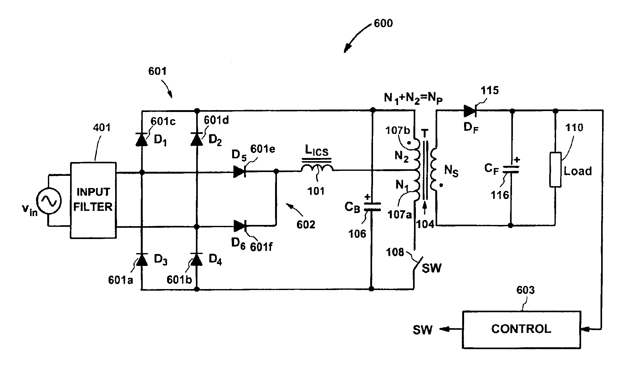 AC/DC flyback converter