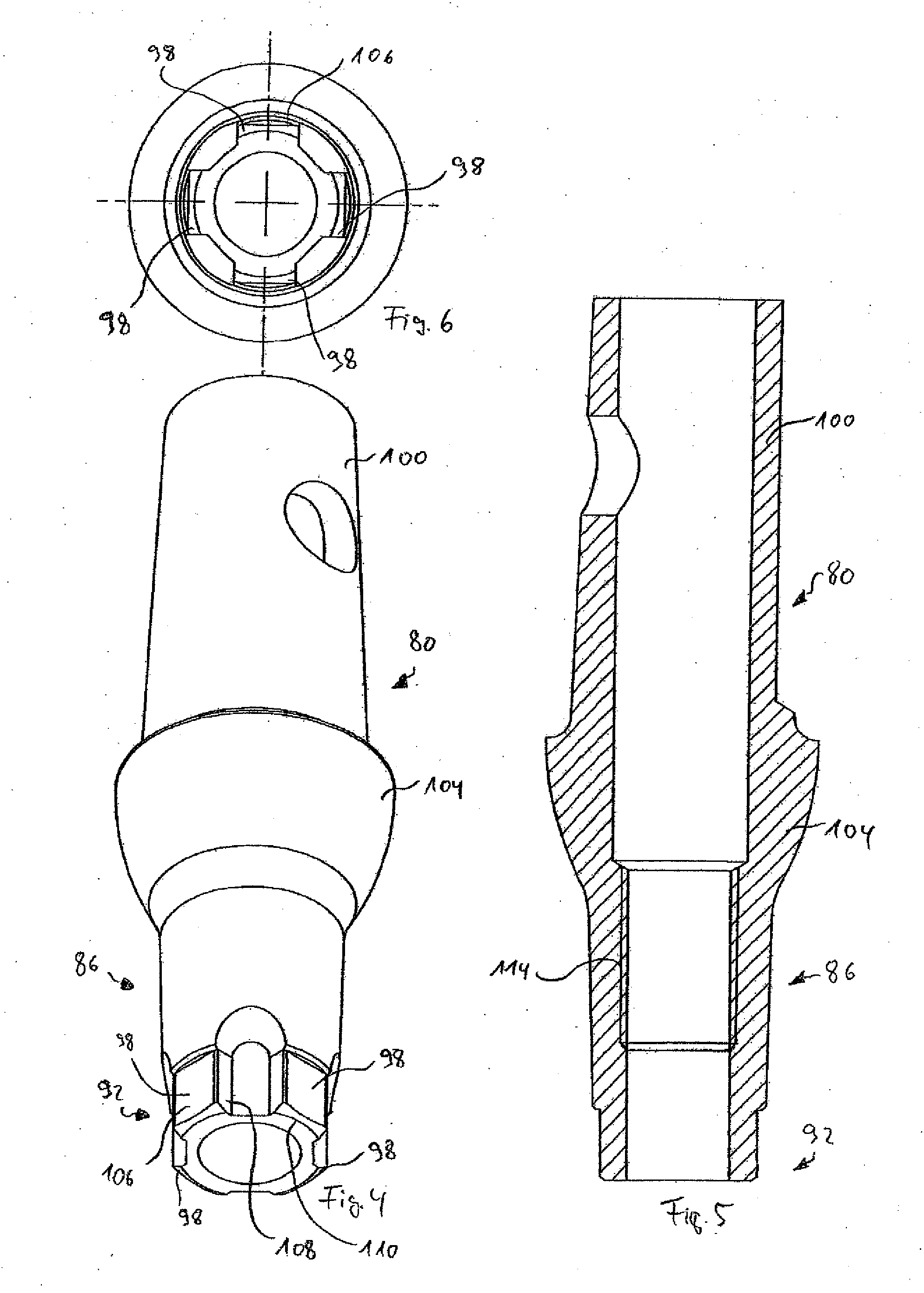 Dental implant, abutment, implant system and implant set