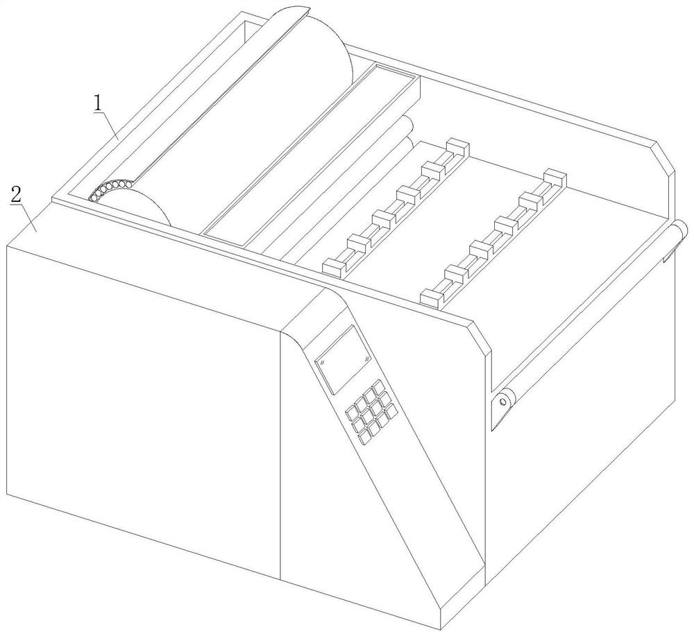 A raw foil device capable of continuous discharge for copper foil processing and its processing method