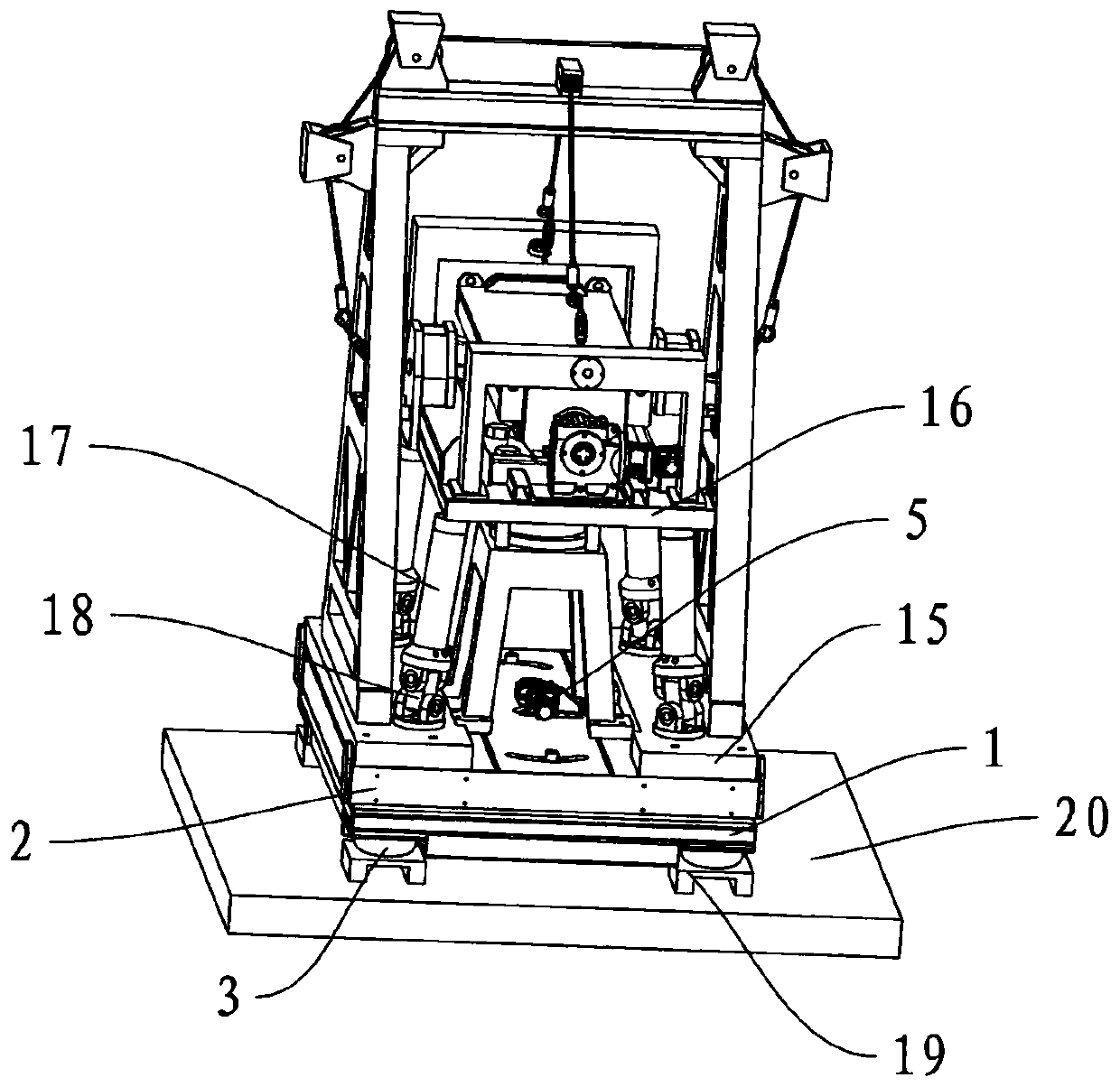 Marine bearing swing test device