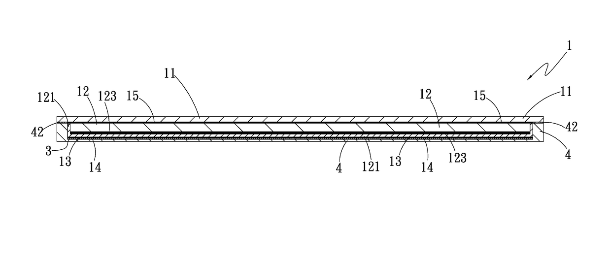 Touch display device with pressure sensor