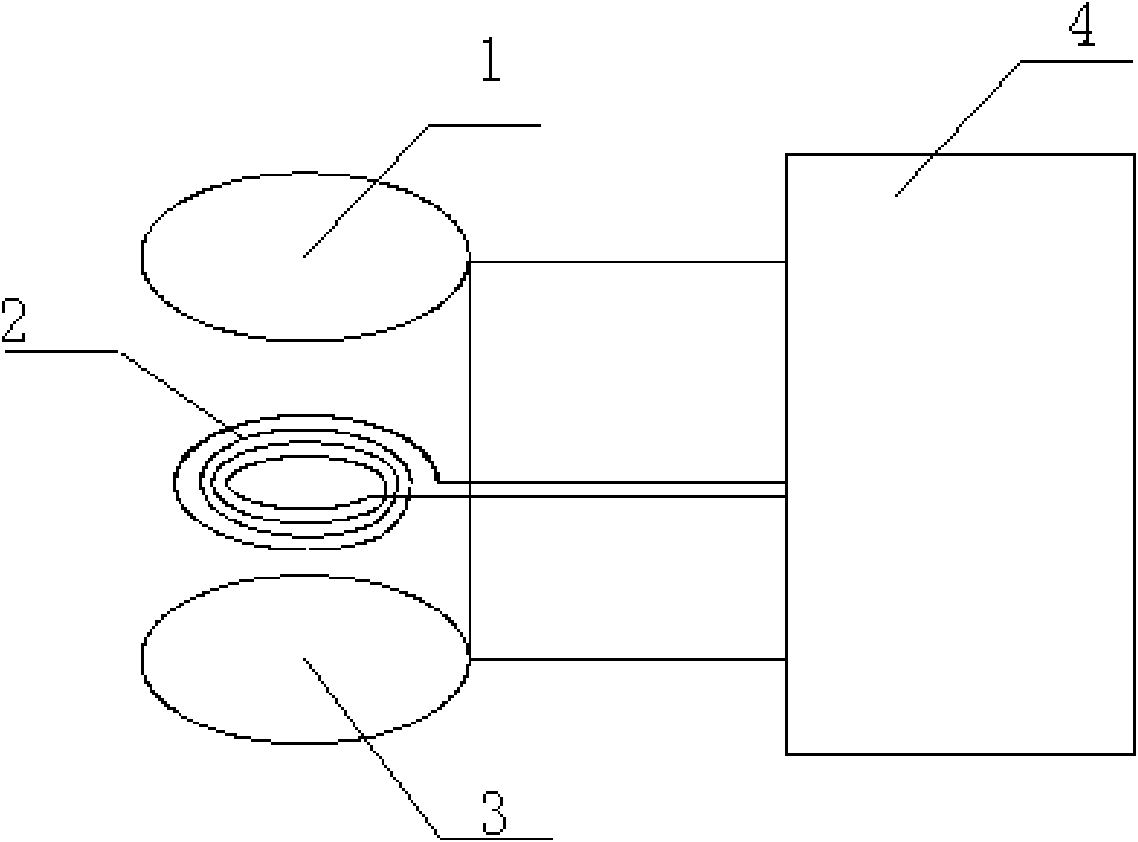 Heater coil device for preparing high resistance zone-melting monocrystalline silicon in vacuum condition