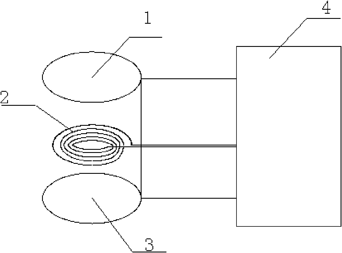 Heater coil device for preparing high resistance zone-melting monocrystalline silicon in vacuum condition