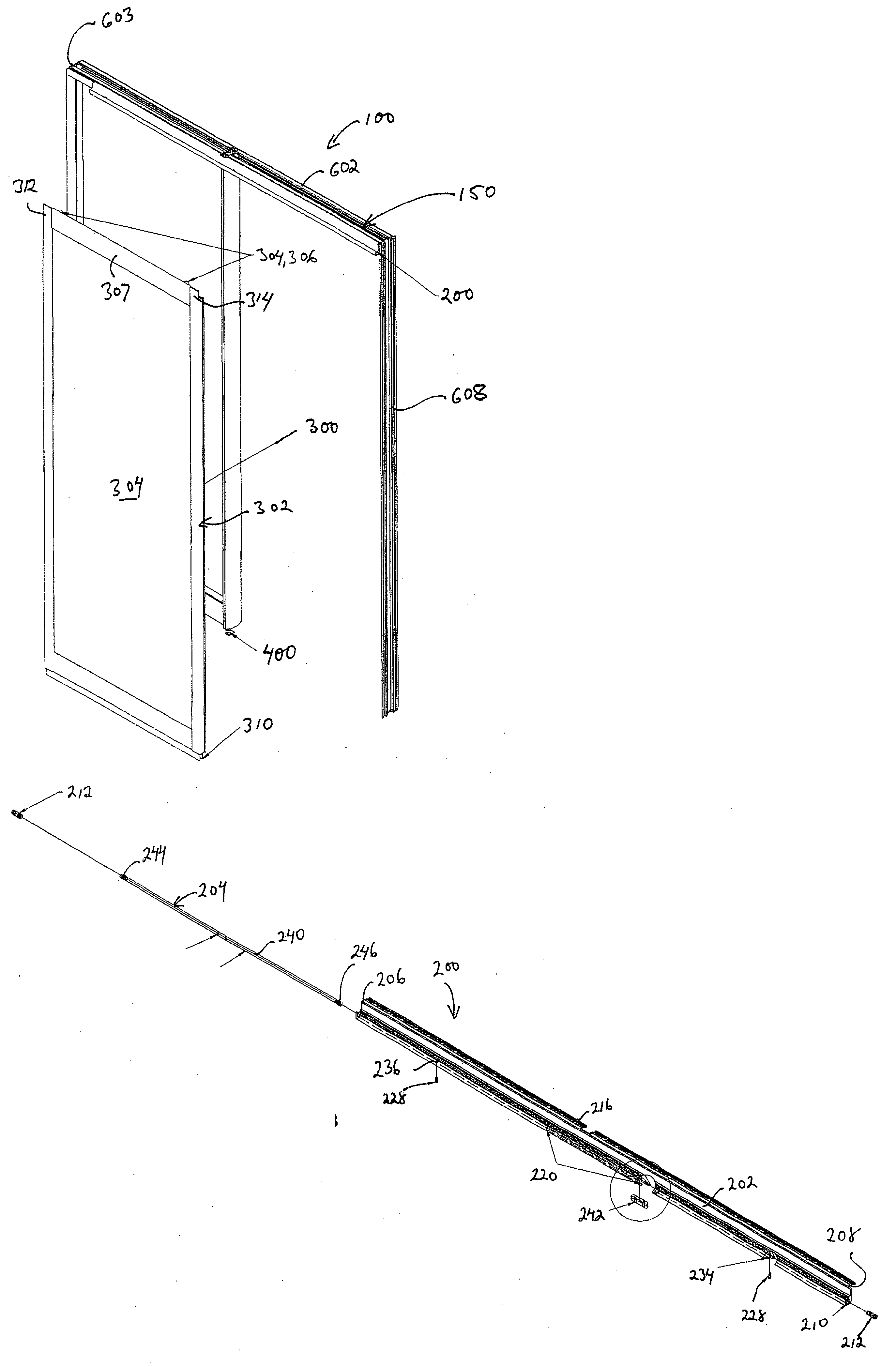 Integrated sliding door/panel system