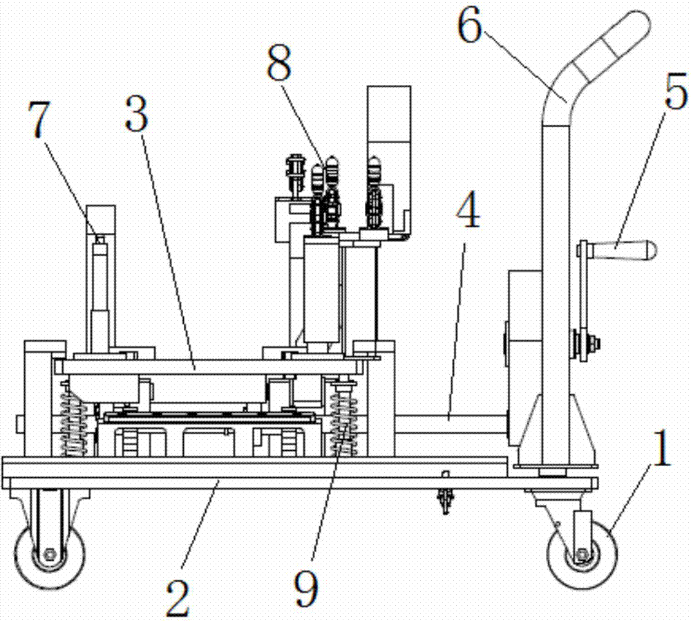 Engine docking test dolly for bench test and bench test system