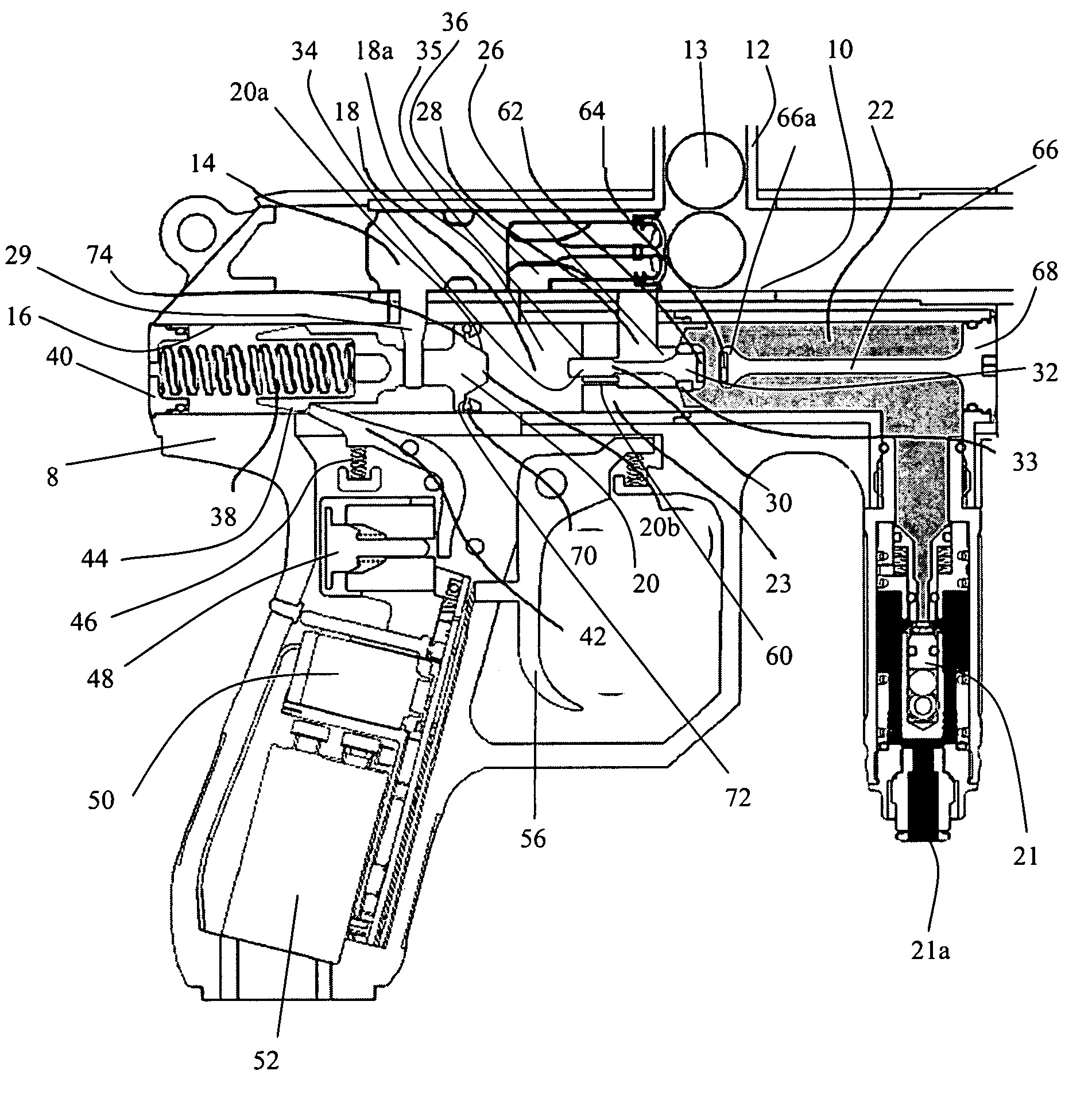 Low pressure paintball guns