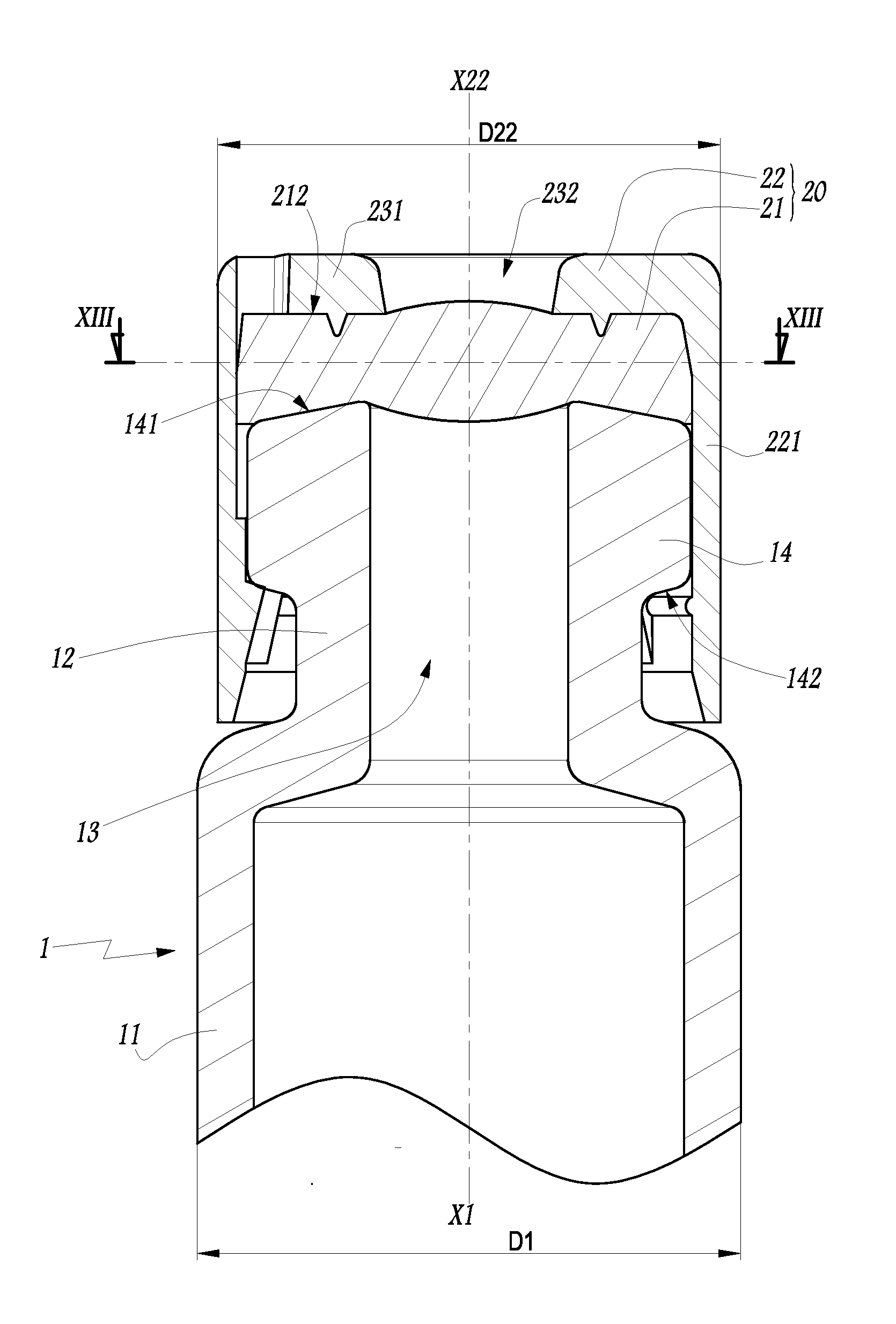 Sealing device and container equipped with such a device