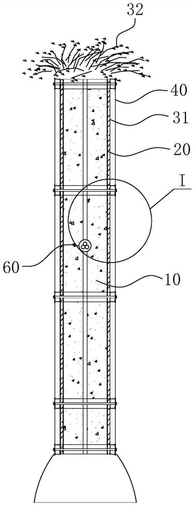 Wall type double-layer implant