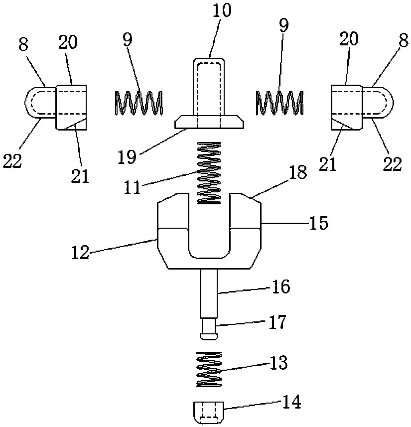 A quick-opening and closing columnar plug body for container plugs