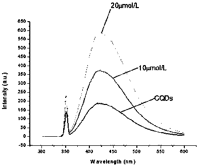 A fluorescence sensitized detection method for ciprofloxacin by utilizing nitrogen-doped carbon quantum dots