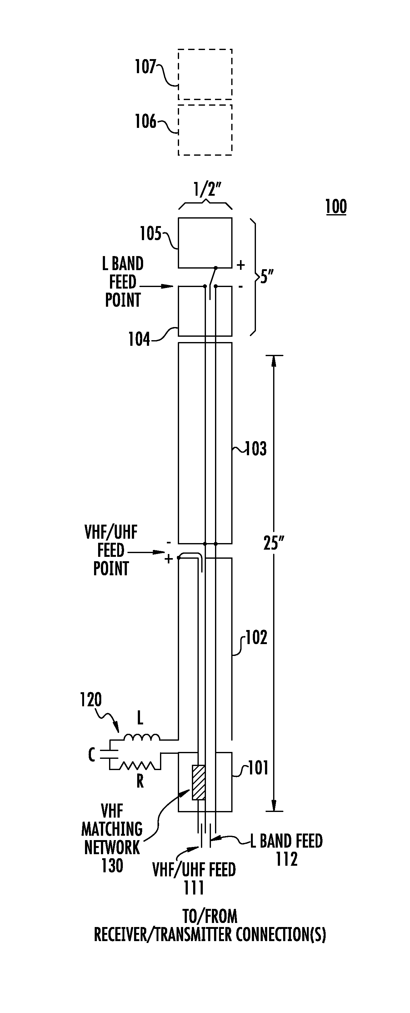 Wideband compact dipole manpack antenna