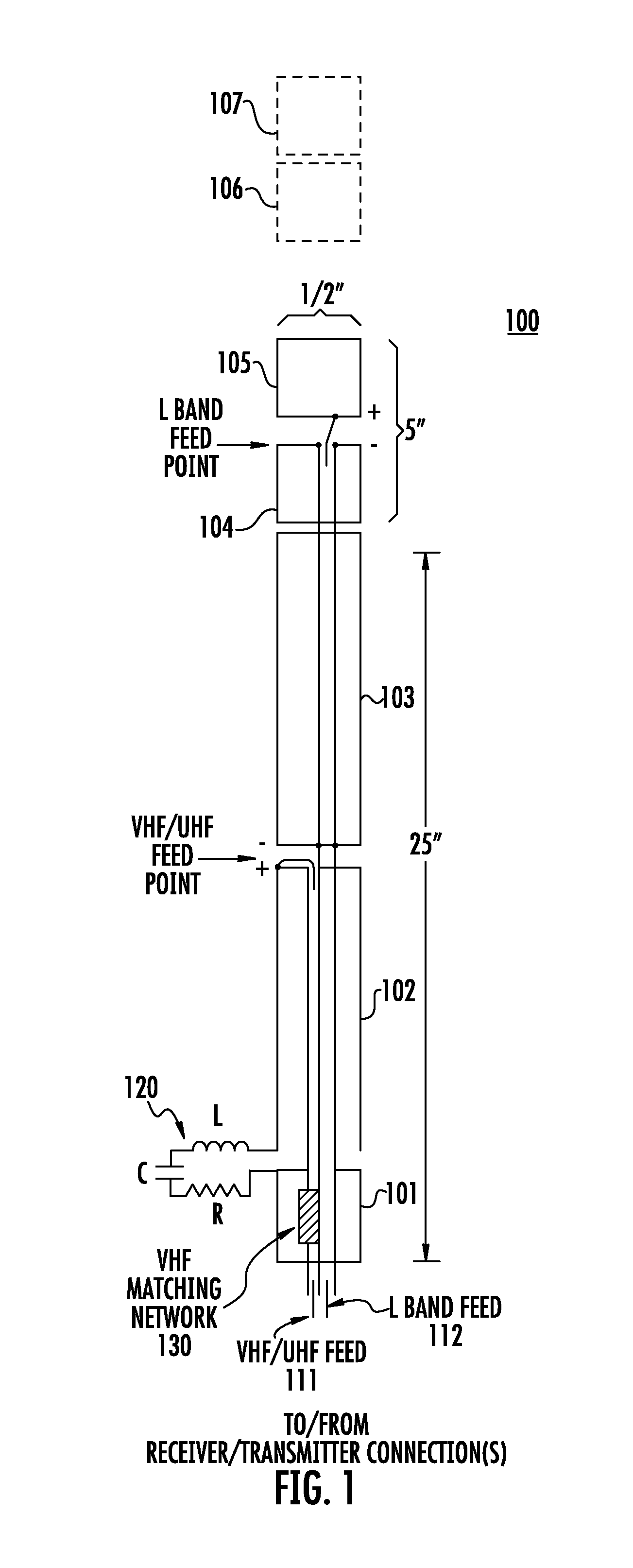 Wideband compact dipole manpack antenna