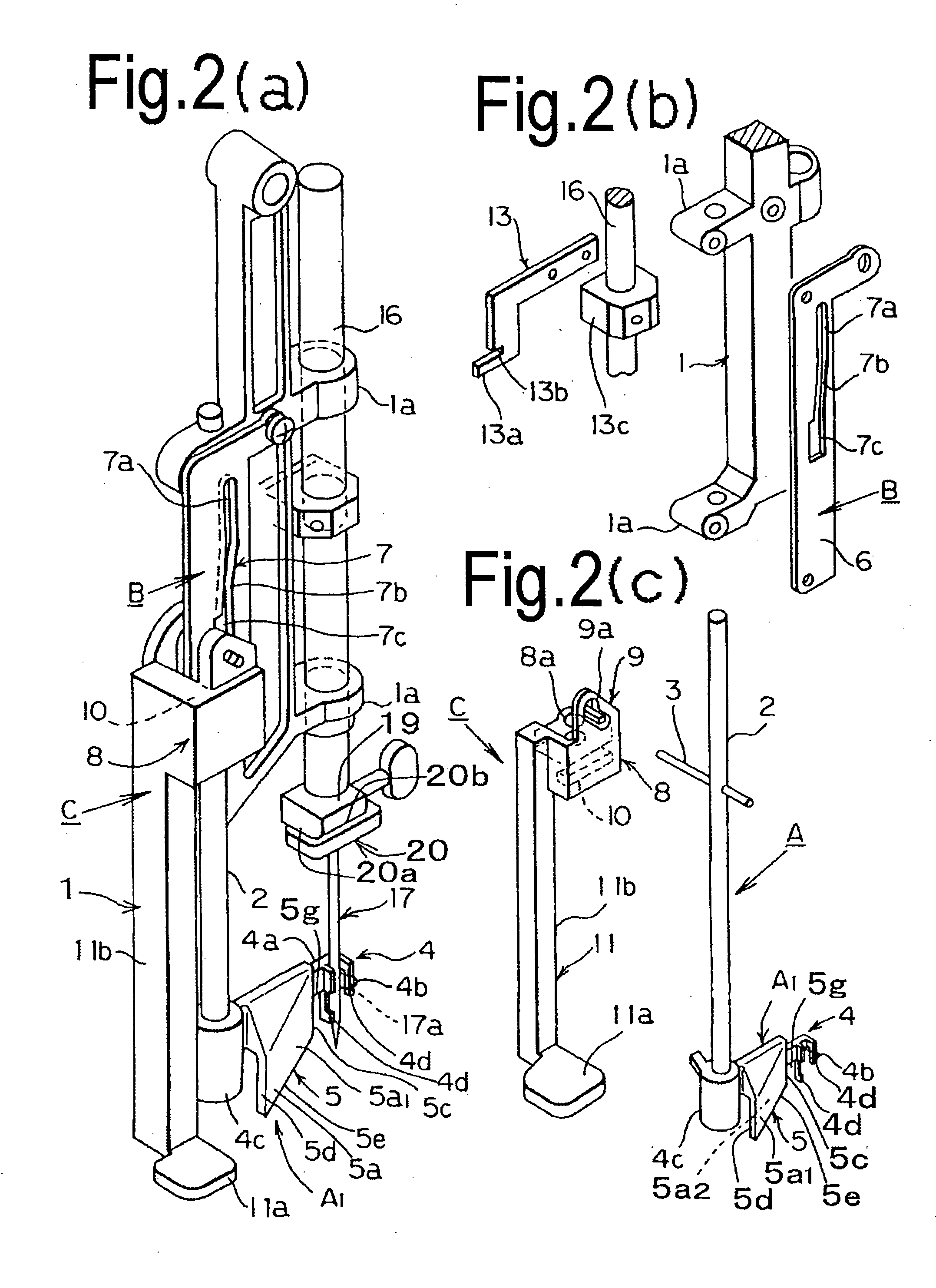 Threading device of sewing machine