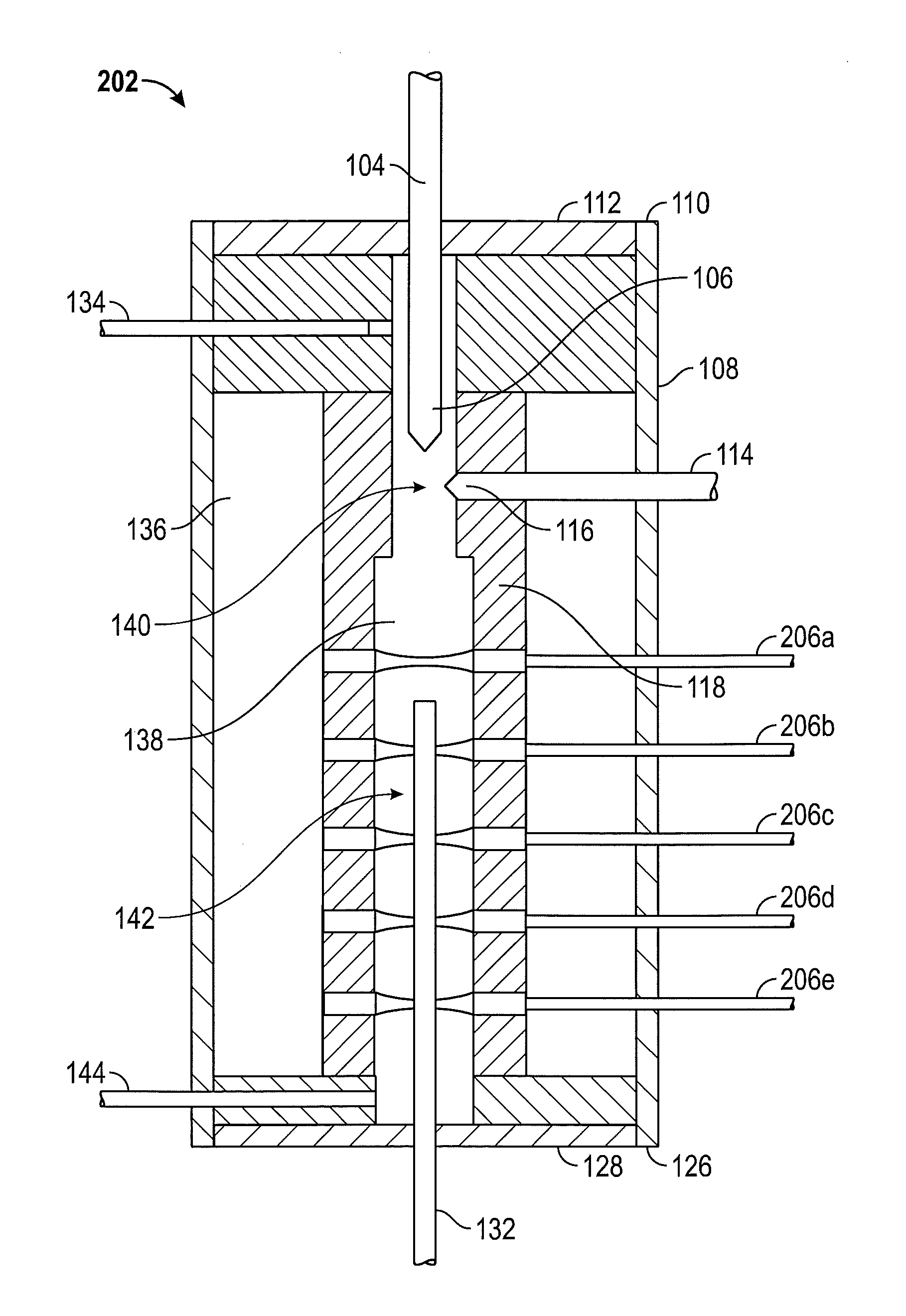 Pulsed discharge helium ionization detector with multiple combined bias/collecting electrodes for gas chromatography and method of use