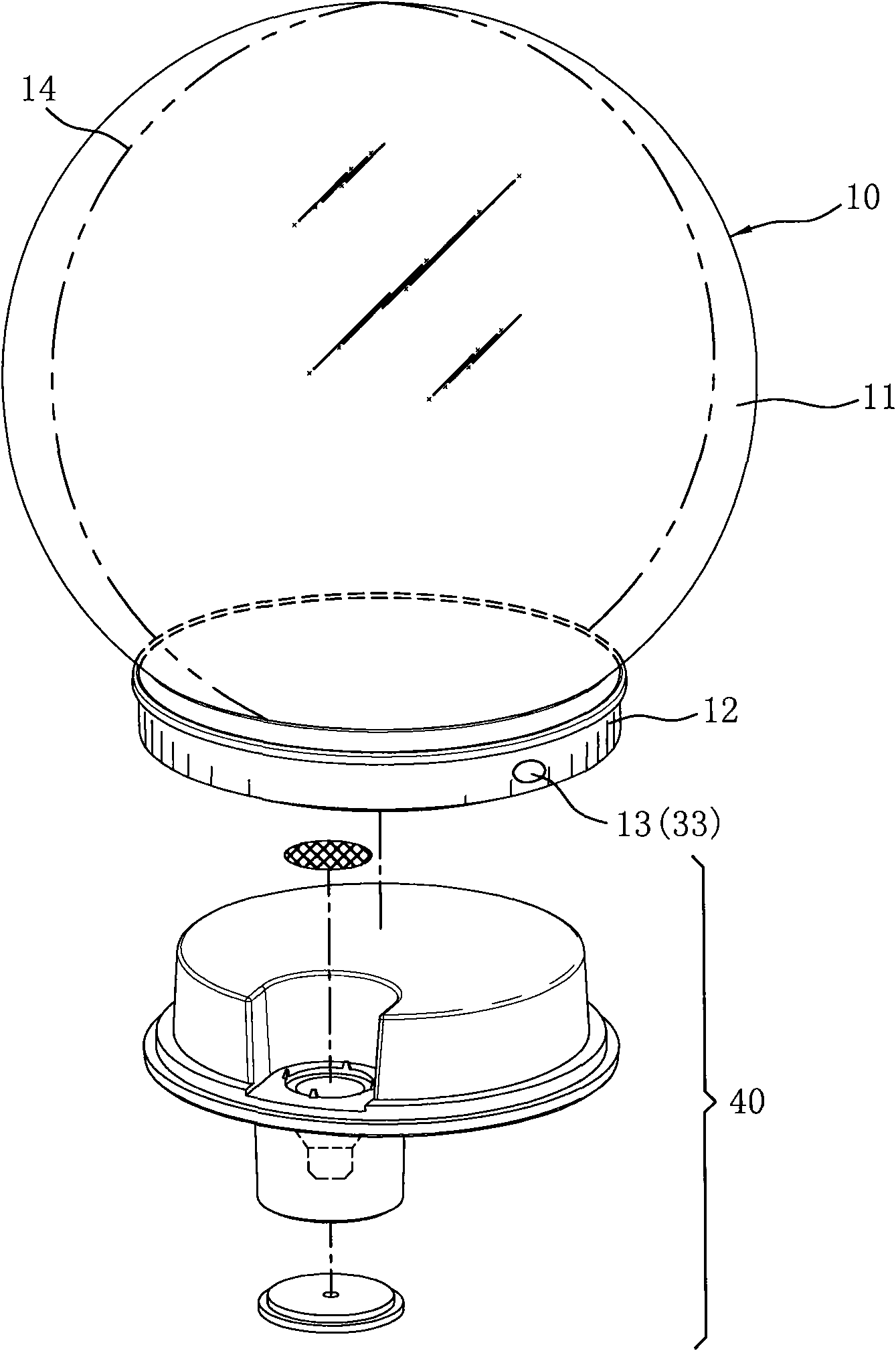 Ejection blow molding method for making transparent plastic material water ball container and finished water ball container thereof