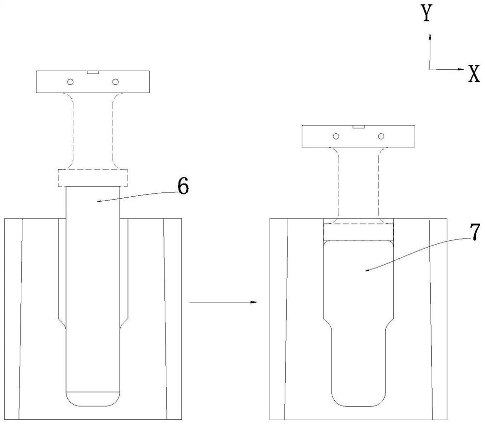 Die-forging forming die and method for ultra-large square elbow