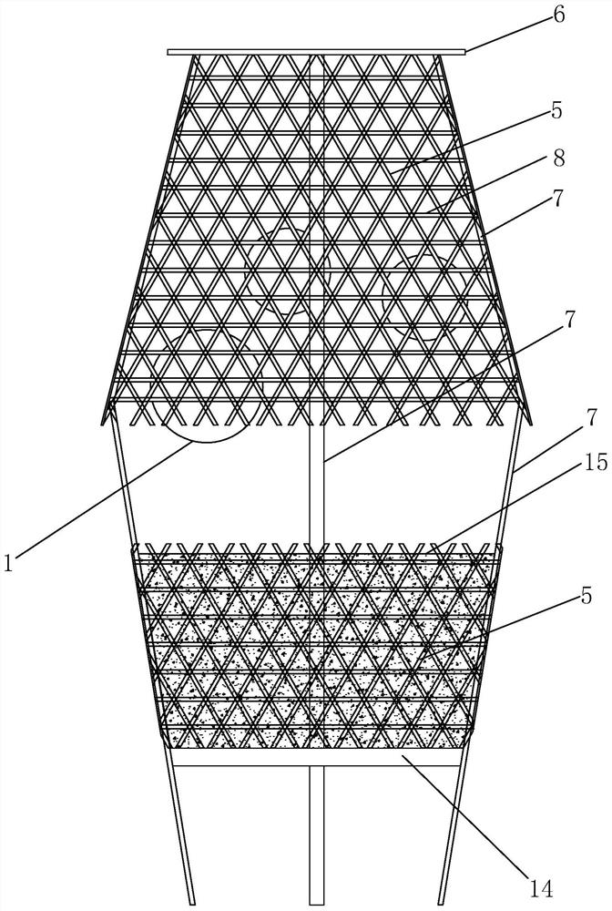 Construction method of bamboo lattice lampshade