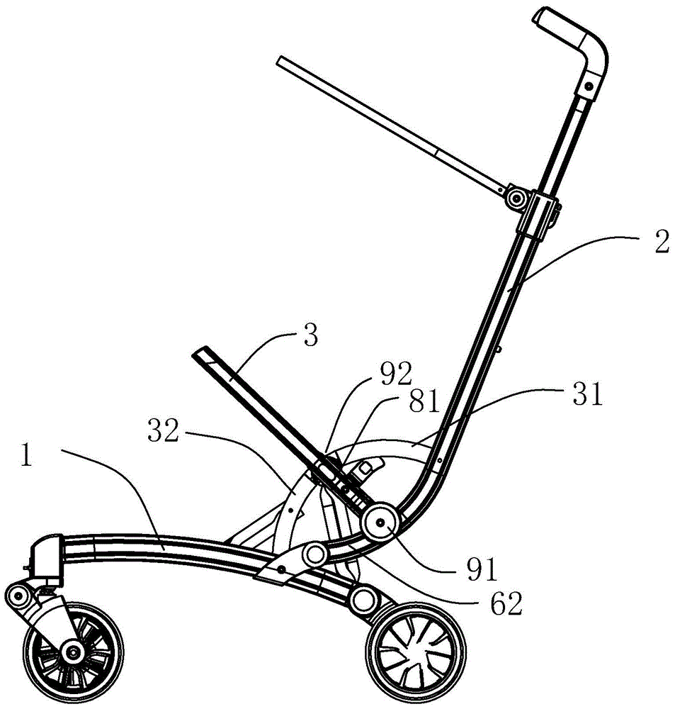 A quickly foldable stroller